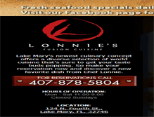 Tablet Screenshot of lonniesfusioncuisine.com